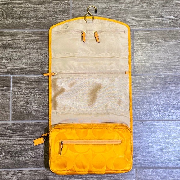 Hanging Marigold Signature C Satin Toiletry Bag - Picture 4 of 4